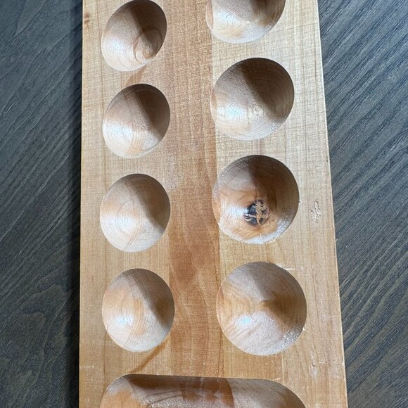 Solid Wood Mancala Game Board — Classic Strategy Game - Picture 5 of 9